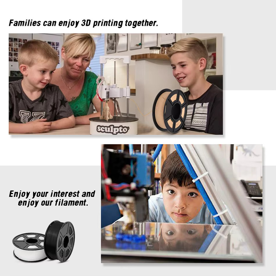 JAYO 3D-Drucker Filament Set aus PETG und PLA Plus, 1,75 mm, 5 Rollen für FDM 3D-Drucker und 3D-Stifte - Bild 5