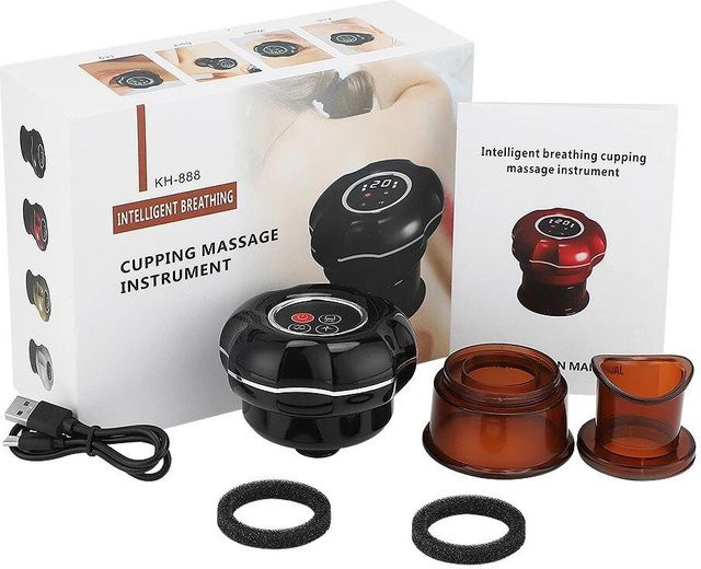 Binchi Health Technology Elektrisches Vakuum-Schröpfen-Gua-Sha-Massagegerät, Schwarz, Unisex - Bild 1