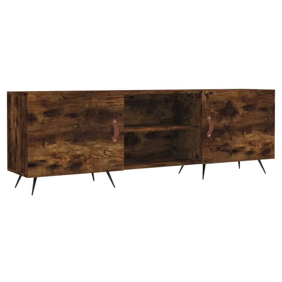 vidaXL TV-Schrank im Industrial Design aus Holz und Metall in Räuchereiche, B/T/H: 150 x 30 x 50 cm - Bild 2