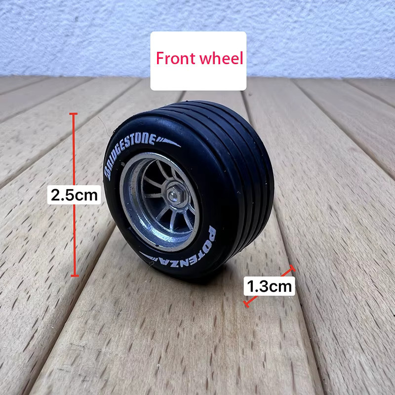 HYINUO Bridgestone F1 Rennwagen Radnabe Gummireifen Kit, Maßstab 1:24 - Bild 3