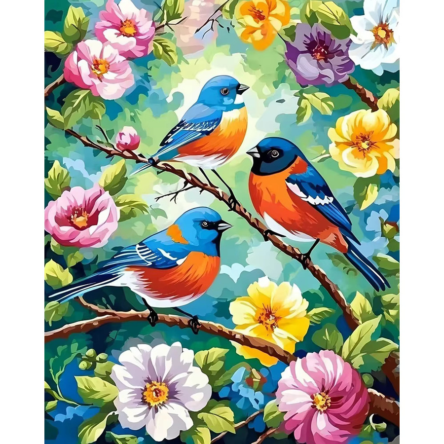 Huacan Digitales Ölgemälde Kolibri, DIY Malen nach Zahlen, Tier, Blumen - Bild 5