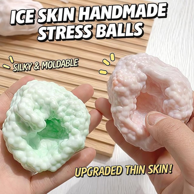 GSF Knuspriger Squishy Stressball, Eisoptik, Fidget Sensorischer Quetschball - Bild 1
