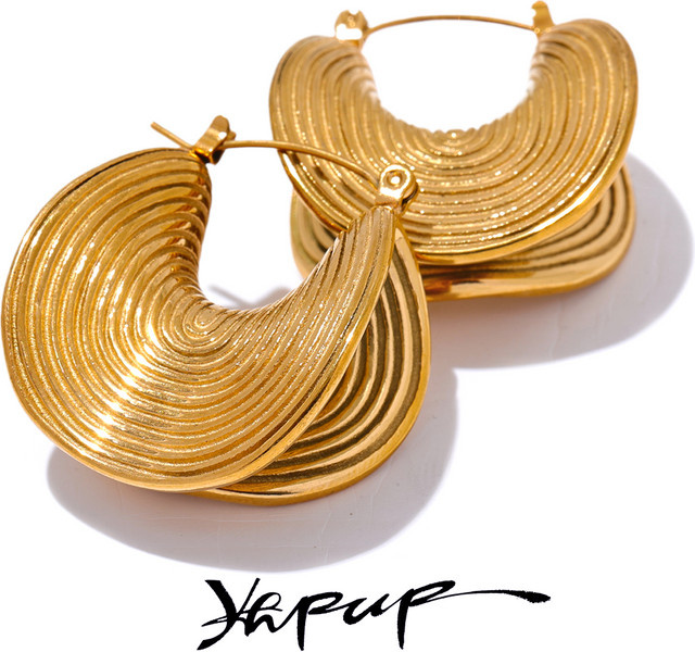 Yhpup Ohrringe, Edelstahl, Gold, Damen - Bild 1