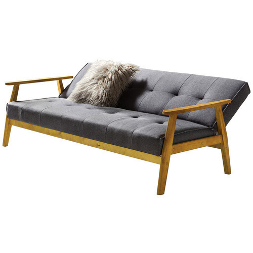 SalesFever Schlafsofa im skandinavischen Design, Grau, B/T/H: 190 x 85 x 81 cm - Bild 4