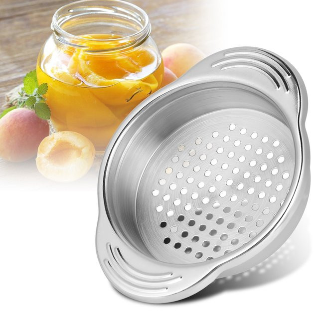 Qiilu Universal Sieb aus Edelstahl in Silber für Gemüse, Obst und Bohnen - Bild 1