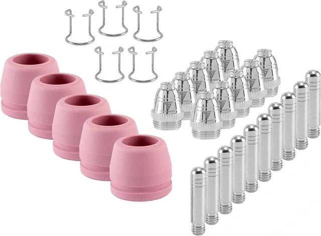 STAHLWERK Plasmazubehör Set P-60, 30-teilig für P-60 CUT Plasmaschneider-Brenner, Gold/Multicolor - Bild 1