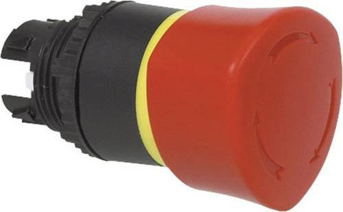 BACO Not-Aus-Taster L22ER01 mit Frontring aus Kunststoff in Schwarz und Rot, IP69K - Bild 1