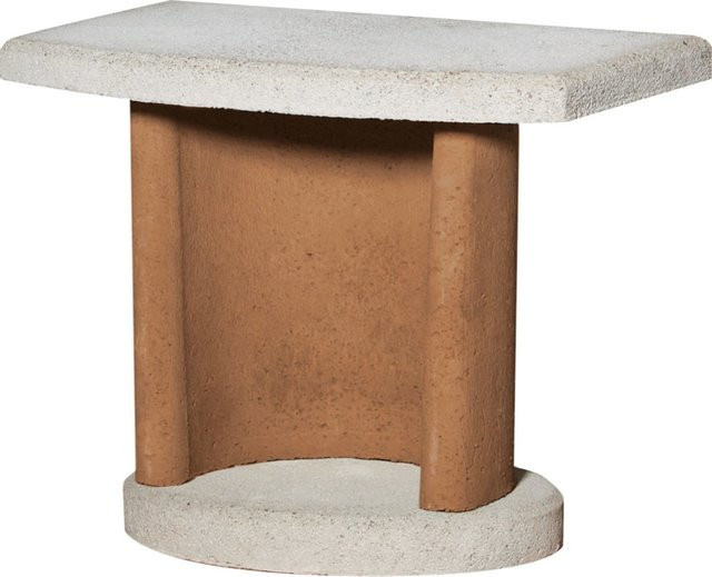 Buschbeck Georgia Beistelltisch aus Stahlbeton, B/H/T: 70 x 57 x 41 cm, orange oder weiß - Bild 1
