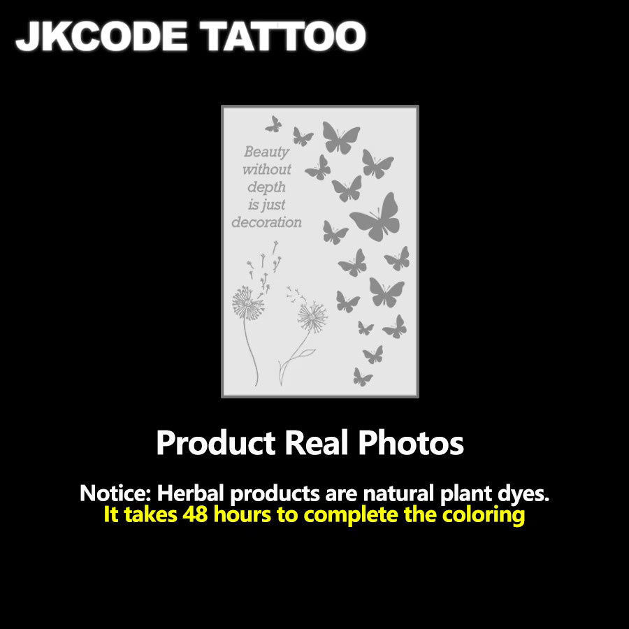 JKCODE TATTOO Semi-permanente Mehndi-Design Tattoos, Unisex - Bild 3