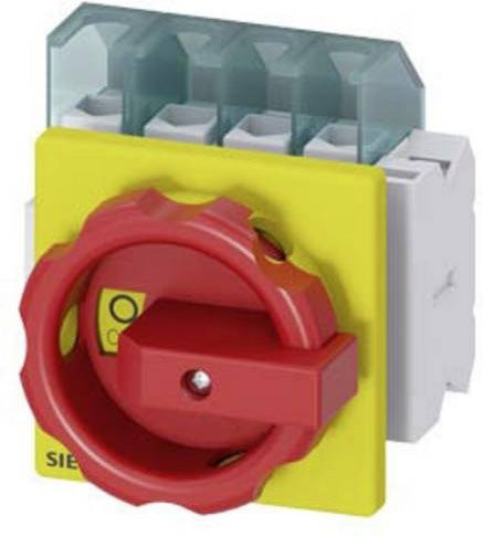 Siemens Lasttrennschalter 4polig 25 A 16 mm² 1 Schließer 1 Öffner Rot Gelb 690 V/AC 3LD21032EP53 - Bild 1