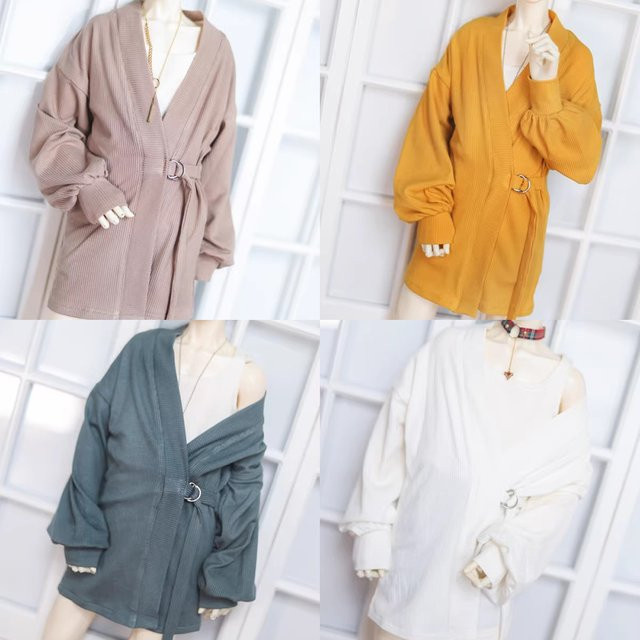 Taholicy Strickjacke, Zubehör, Khaki, Bunt / Mehrfarbig, Plüsch / Textil - Bild 1