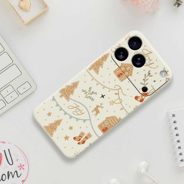 Handyhülle im Weihnachtsstil für iPhone 17 Pro Max 16 15 14 13 12 11 und weitere Modelle, Silikon Soft Cover, Multicolor - Bild 1
