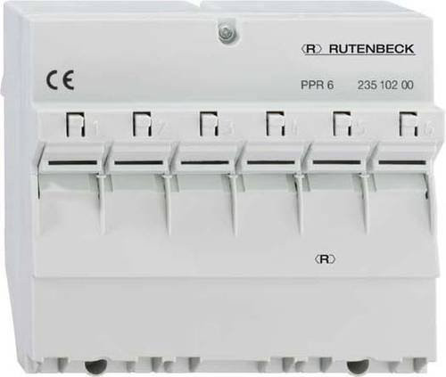 Rutenbeck PPR 6 Netzwerk-Patchpanel CAT 6 mit 6 Ports in Grau und Weiß - Bild 1