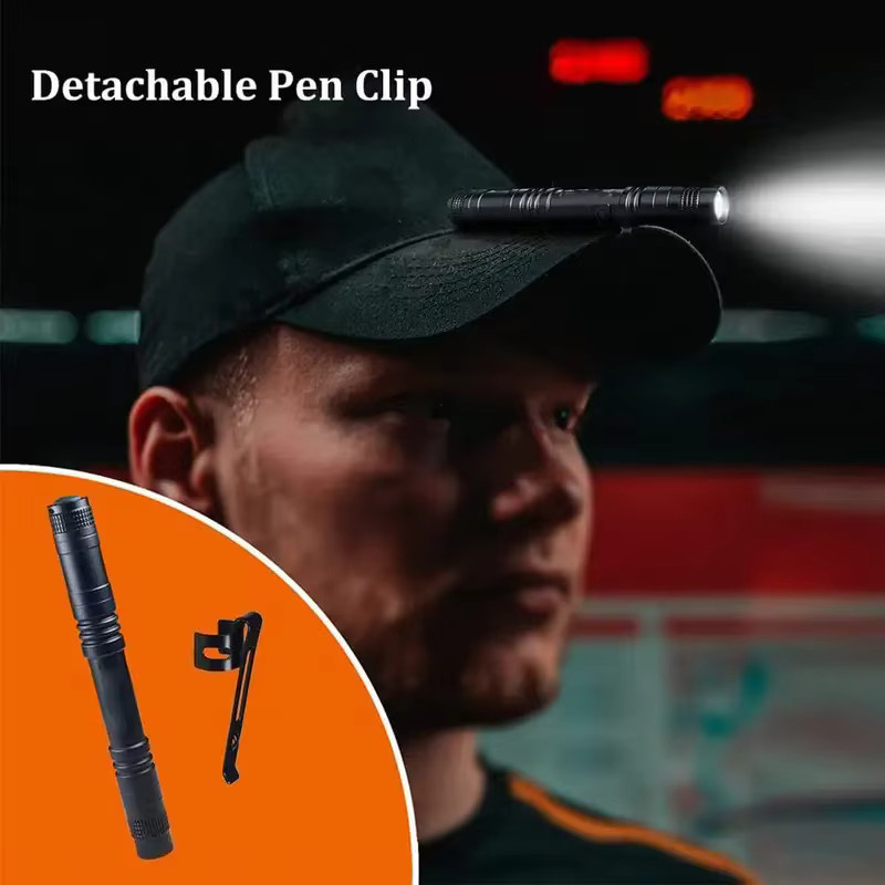 Heinast Mini Tragbare LED Stift Taschenlampe Schwarz für Camping und Notfälle - Bild 3