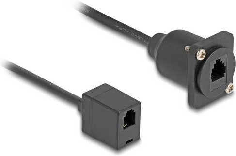 Delock 87969 RJ10 Patchkabel Schwarz, Länge: 0,30 m - Bild 1