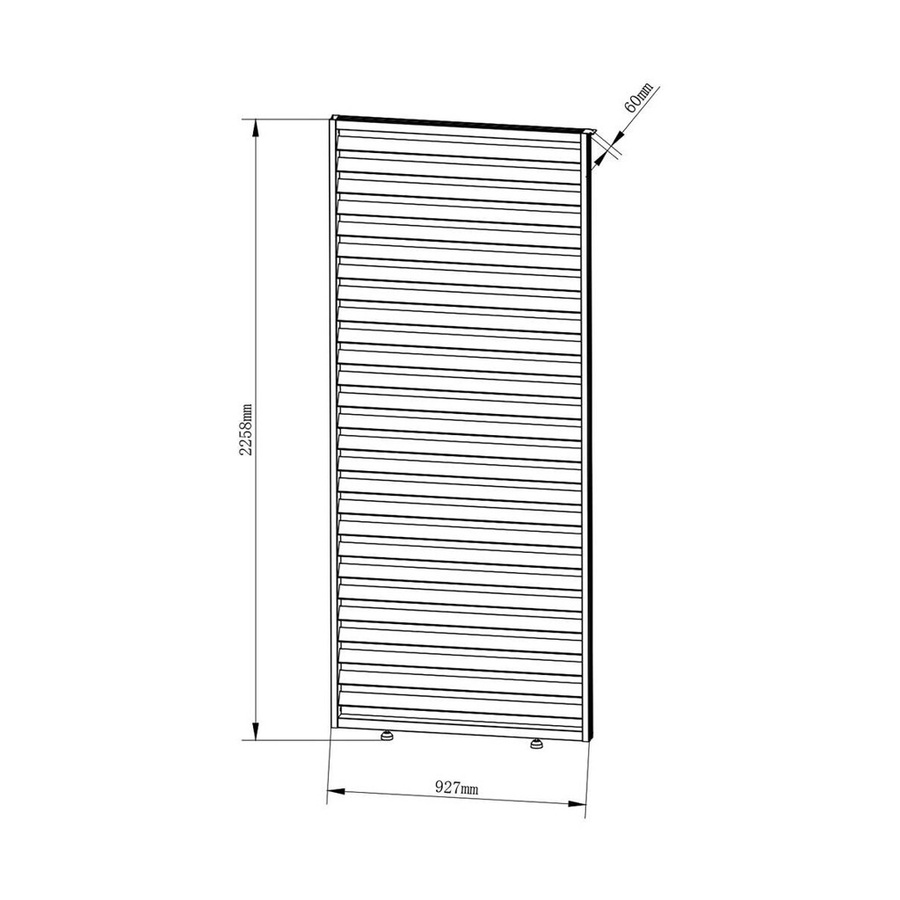 Moderner Sichtschutz aus Aluminium in Anthrazit, B/H/T: 93 x 226 x 6 cm - Bild 2