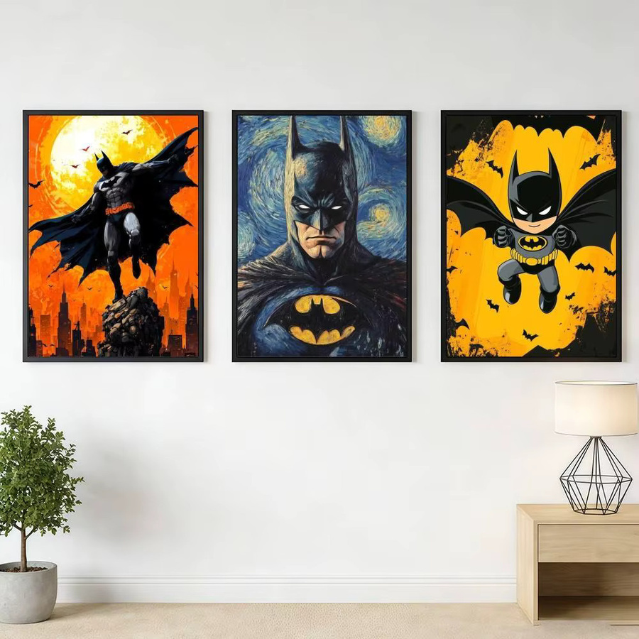 Warner Bros. Batman Retro-Vintage Wandaufkleber Kunstdruck in Multicolour B: 21,0 cm, H: 30,0 cm - Bild 2