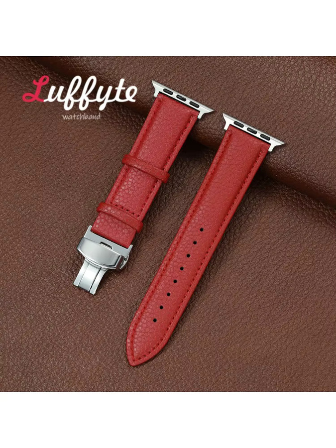 luffyte Uhrenarmband PU, Herren, Schmetterlingsschnalle, 38–49 mm - Bild 2