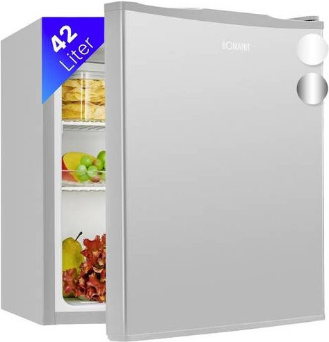Bomann Kühlschrank KB 7346 IX in Edelstahl-Optik, 42 l Standgerät, Farbe: Silber, B/T/H: 45 x 45 x 80 cm - Bild 1