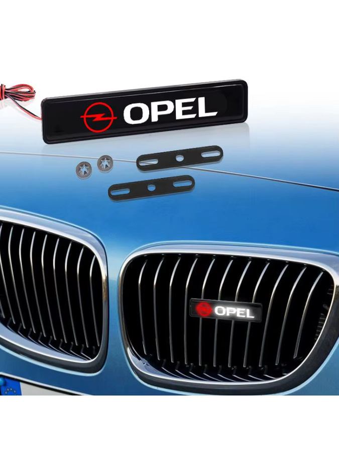 LED Frontgrill Emblem für Opel Astra, Insignia, Corsa, Zafira B und Mokka in Schwarz oder Weiß - Bild 6