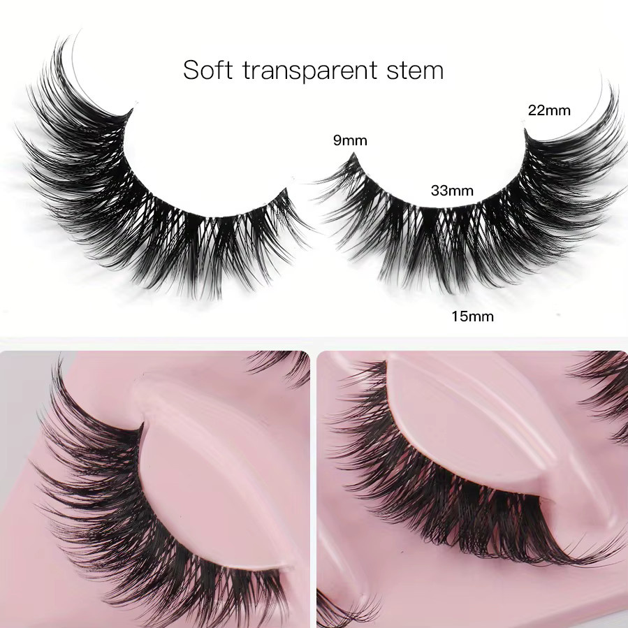 CNKESS Künstliche Wimpern, Katzenaugen-Manga-Wimpern, 15 Paar, Unisex - Bild 5