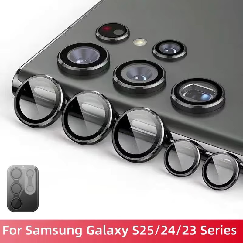 Samsung Kamera Schutzfolie aus gehärtetem Glas für Galaxy S25 Ultra, S25 Plus, S26 Ultra und S26 Plus in Transparent und Schwarz - Bild 2