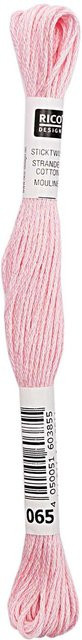 Rico Design Sticktwist aus Baumwolle in Hellrosa, 8m - Bild 1