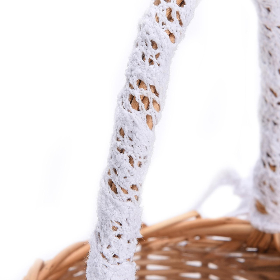 Handgewebter Rattan-Aufbewahrungskorb von OutsideWorld mit Griff für Blumen und Dekoration - Bild 2