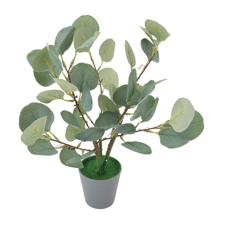 CosyHome Künstlicher Eukalyptus in Grün mit warmweißer LED-Beleuchtung und USB-Anschluss, Topfpflanze Höhe: 45 cm - Bild 2
