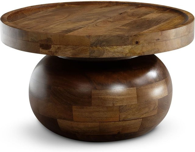 Wohnling Couchtisch aus Mango Massivholz in Braun, B/T/H: 50 x 50 x 30,5 cm - Bild 1