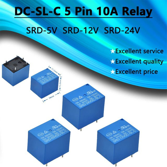PENGHEKEJI Relais SRD-Serie 5-polig 10A in Blau - Bild 1