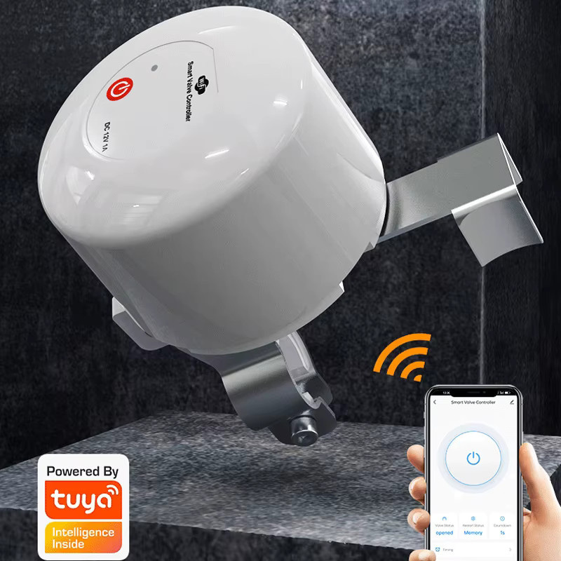 Tuya Smart Wifi Wasserhahn und Gasventil Controller mit Timer, Kugelhahn-Abschaltung in Weiß, kompatibel mit Alexa und Google Assistant - Bild 2