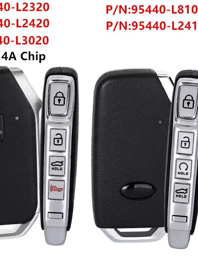Keyecu Smart Auto Schlüssel Fob für KIA K5 2021 und KIA K8 2022 2023 2024, Farbe: Schwarz - Bild 4