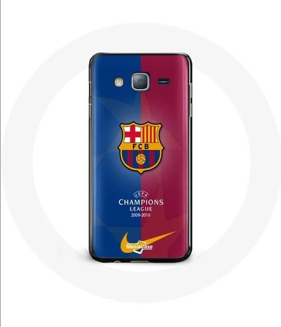 Samsung Galaxy J3 2016 Schutzhülle mit FC Barcelona Logo in Blau - Bild 1