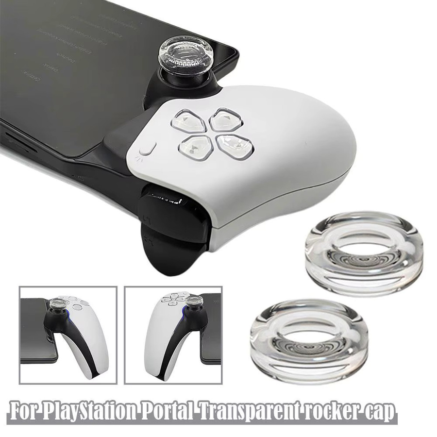 Sony Rocker Kappe für PlayStation Portal und PS5, Silikon Daumen Grip Abdeckung, transparent - Bild 2