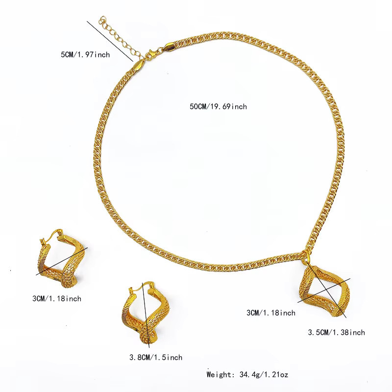 ANIID Schmuckset Halskette, Ohrring, vergoldet, Damen - Bild 2