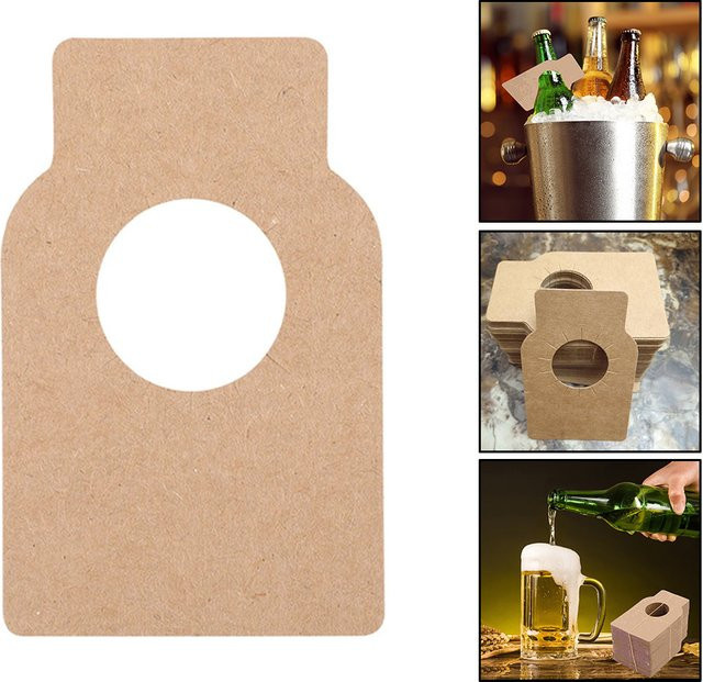 100 Stück LEENKEA Weinflaschenanhänger aus mattem Papier für individuelle Etiketten - Bild 1