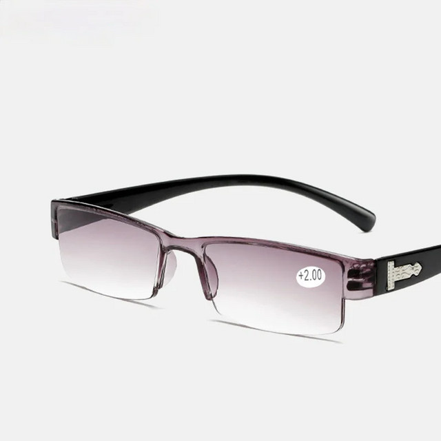 Koreanische Mode Lesebrille, Halbrahmen, rectangular, plastic, unisex, transparent - Bild 1