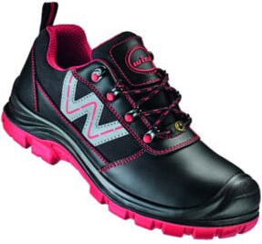 WICA Halbschuh BELLUNO Sicherheitsschuh S3 SR ESD aus Leder in Schwarz/Rot, Größe 43 - Bild 1