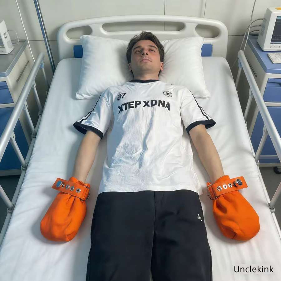 Unclekink Medizinische Fixierhandschuhe, Orange, Baumwolle - Bild 2
