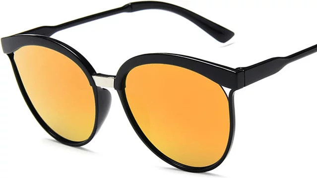 Vintage Sonnenbrille Cat Eye, Vollrand, Schwarz, Damen - Bild 1