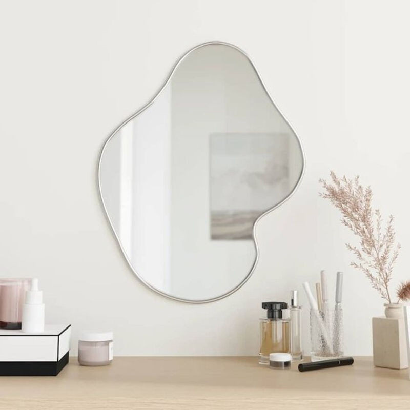 Vidaxl Wandspiegel Silber Rechteckig aus Glas und Kunststoff B: 50 cm, H: 40 cm - Bild 1