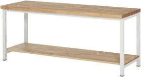 Rau Werkbank höhenverstellbar aus Stahl und Holz, B/T/H: 200 x 70 x 84-104 cm - Bild 1