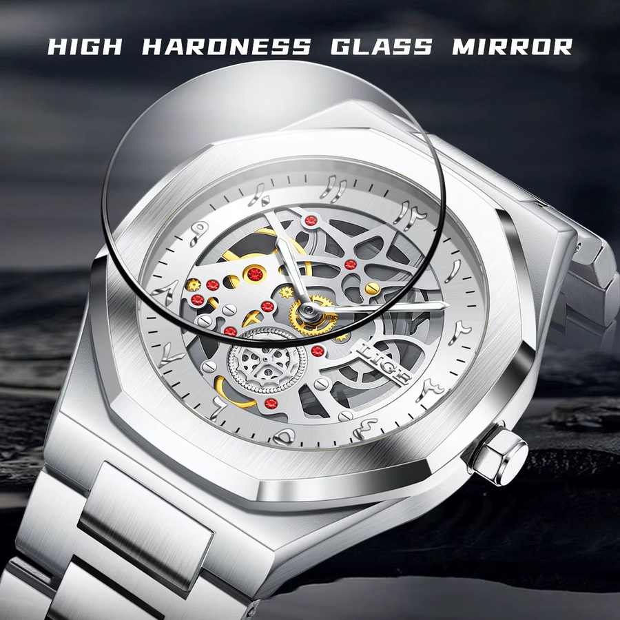 LIGE Armbanduhr, Quarz, Edelstahl, Silber, Herren - Bild 4