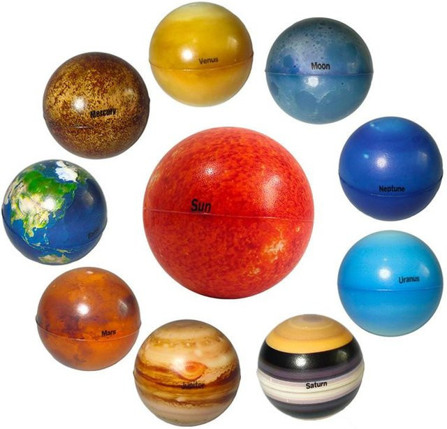 Fashnics Sonnensystem Planeten Schwamm Weiche Bälle, 10-teiliges Set, ab 14 Jahren - Bild 1
