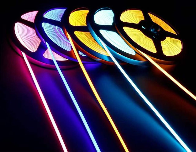 JOYPJLIT COB LED Strip Lights FCOB mit Ra90, 5m Länge, 12V, Farben: Orange, Rot, Grün, Blau, Weiß - Bild 1