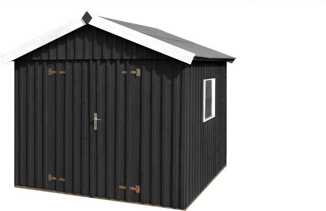 WEKA Schwedenhaus Gartenhaus Gr. 3 aus Holz in Grau, B/H/T: 277 x 230 x 246 cm - Bild 1