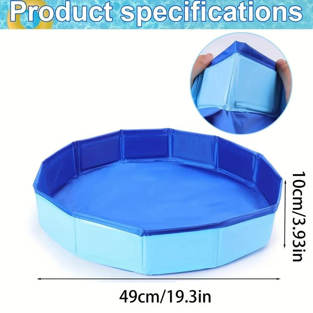 Tragbarer faltbarer Fußbad-Eimer von Binchi Outdoor Product in Blau aus PVC für den Schwimmbadeingang - Bild 1