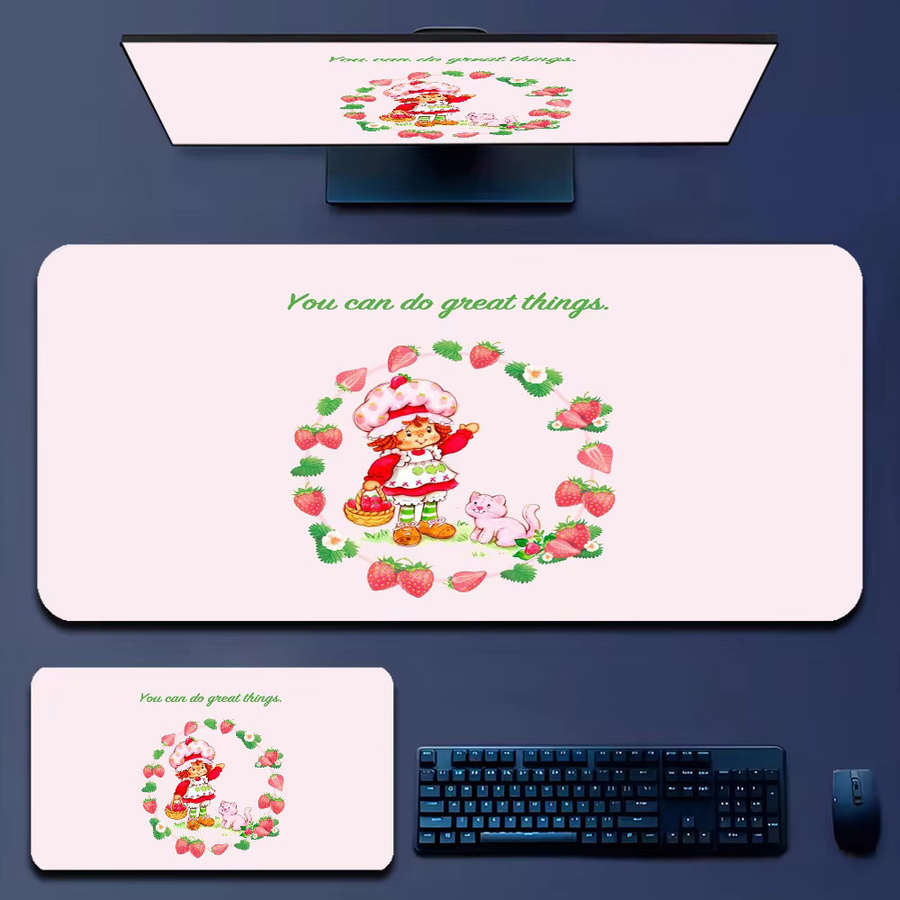 Erdbeere Shortcake Mousepad in Pink für PC und Gaming-Setup - Bild 2