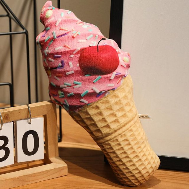TreasuringU Bunte Eiscreme Plüschtiere Kissen, 35cm - Bild 1
